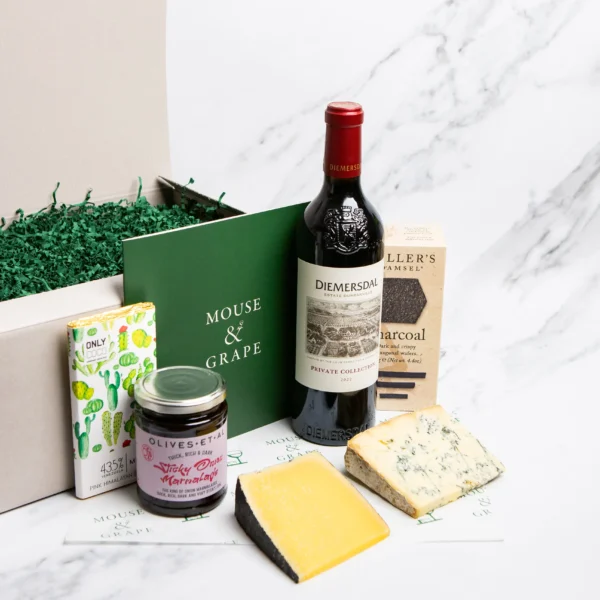 red wine and cheese hamper