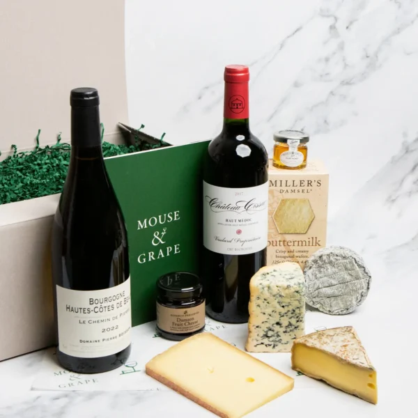 french cheese and wine hamper